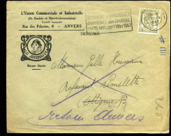 Cover Naar Ottignies - 'L'Union Com. Et Industrielle, Anvers"  -- La Javanais -- Terug Aan Afzender/Retour .. - 1935-1949 Small Seal Of The State