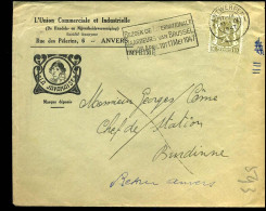 Cover Naar Burdinne - 'L'Union Com. Et Industrielle, Anvers"  -- La Javanais -- Terug Aan Afzender/Retour .. - 1935-1949 Small Seal Of The State