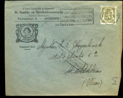Cover Naar St Niklaas - "De Handels- En Nijverheidsvereeniging, Antwerpen" - La Javanais - Terug Aan Afzender/retour.... - 1935-1949 Small Seal Of The State