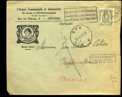 Cover Naar Creppe Spa - 'L'Union Com. Et Industrielle, Anvers"  -- La Javanais -- Terug Aan Afzender/Retour .. - 1935-1949 Sellos Pequeños Del Estado