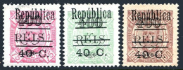 Portuguese Guinea 203-205, Mint Without Gum. King Carlos Overprinted, 1925. - Guinée (1958-...)