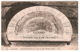 TOURING-CLUB DE FRANCE 1913.LANGRES.TABLE D'ORIENTATION DE LA TOUR DU SAUT.(CARTE PAS COURANTE) - Langres