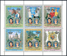Guinea Bissau 415-415C, C29-C30a Sheet, MNH. Prince Charles, Lady Diana, 1981. - Guinee (1958-...)
