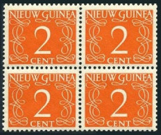 Neth New Guinea 2 Block/4, MNH. Michel 2. Definitive 1950. Numeral. - Guinée (1958-...)