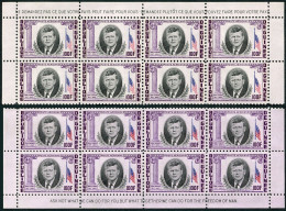 Guinea C56 Two Blocks/8, Red Color Var, MNH. Michel 229. John F. Kennedy, 1964. - República De Guinea (1958-...)