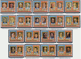 Equatorial Guinea Michel 599-618 Bl.174-175, Hinged. USA-200, 1976. Presidents. - Guinea (1958-...)