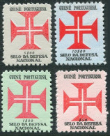 Portuguese Guinea RA13-RA16, MNH. Postal Tax Stamps 1967. Lisignian Cross. - Guinea (1958-...)