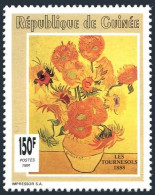 Guinea 1190, MNH. Michel . Sunflowers, By Vincent Van Gogh, 1992. - Guinea (1958-...)
