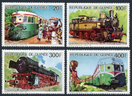 Guinea 1001-1004,MNH.Michel 1118-1121. Locomotives 1986. - República De Guinea (1958-...)