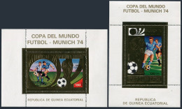 Eq Guinea Michel Bl.120-122,MNH.World Soccer Cup Munich-1974.Winners Overprinted - República De Guinea (1958-...)