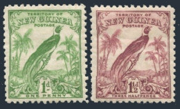 New Guinea 31-32,hinged.Mi 92-93. Bird Of Paradise Without Date Scrolls,1932. - Guinee (1958-...)