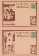Belgique 2 Entiers Postaux Illustrés Orval Différents - Cartes Postales Illustrées (1971-2014) [BK]