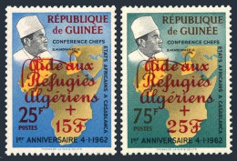 Guinea B36-B37,MNH.Michel 143-144. To Help Algerian Refugee,1962. - República De Guinea (1958-...)