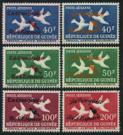 Guinea C35-C38 Type 1-2,MNH.Mi 145-I-148-II. The Conquest Of Space,1962. - Guinea (1958-...)