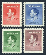 New Guinea 48-51, Lightly Hinged. Mi 127-130. Coronation 1937. King George VI. - República De Guinea (1958-...)
