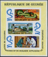 Guinea C88a Imperf.hinged.Michel Bl.24B. Institute Of Biology.Snake.1967. - República De Guinea (1958-...)