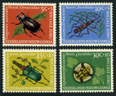 Neth New Guinea B27-B30, Hinged. Mi 69-72. Beetles, Leaves-host Plants, 1961. - Guinee (1958-...)