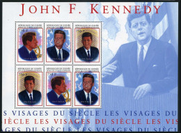 Guinea 2113 Ac Sheet,2114,MNH. President John F.Kennedy,2002. - Guinee (1958-...)