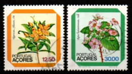 PORTUGAL    -   ACORES  -   1983  .Y&T N° 347 / 348 Oblitérés. Fleurs - Azores