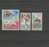 Congo 1968 Olympic Games Mexico, Athletics, Football Soccer, Boxing Set Of 4 MNH - Sommer 1968: Mexico