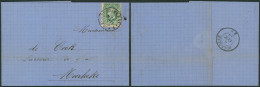 émission 1869 - N°30 Sur LAC Obl Double Cercle "Schaerbeek (bruxelles)" > Mooerbeke / Cachet Privé (usine Vandenbrande) - 1869-1883 Leopoldo II