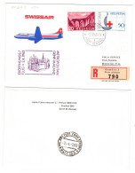 Suisse /Schweiz // Poste Aérienne // 1963 // Vol Genève-Milan 2.4.1963  (RF63.9) - Erst- U. Sonderflugbriefe