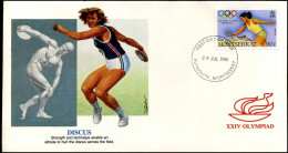 FDC Montserrat - XXIV Olympiad - Discus - Other & Unclassified