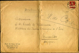 Cover To Brussels, Belgium - 'Prof Dr Hans Schinz, Zürich' - Lettres & Documents