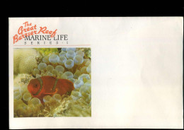 Cover - Marine Life Series 1 - The Great Barrier Reef - Primo Giorno D'emissione (FDC)