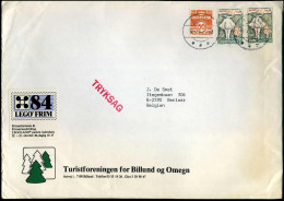 Cover To Berlaar, Belgium - 'Turistforeningen For Billund Og Omegn' - Cartas & Documentos