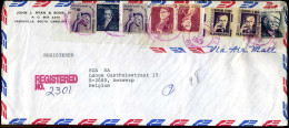 Registered Cover To Antwerp, Belgium - 'John J. Ryan & Sons Inc., Greenville, South-Carolina' - Cartas & Documentos