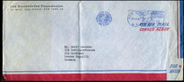 Cover To Gladbeck, Germany - 'The Rockefeller Foundation, New York' - Briefe U. Dokumente