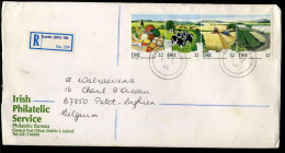 Registered Cover To Petit-Enghien, Belgium - "Irish Philatelic Service" - Storia Postale
