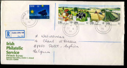 Registered Cover To Petit-Enghien, Belgium - "Irish Philatelic Service" - Brieven En Documenten