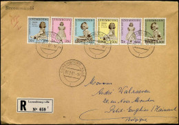Registered Cover To Petit-Enghien, Belgium - Caritas 1960 Yv 589/94 - Brieven En Documenten