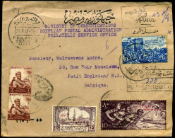 Registered Cover To Petit-Enghien, Belgium - "Ministry Of Communications, Egyptian Postal Administration" - Cartas & Documentos