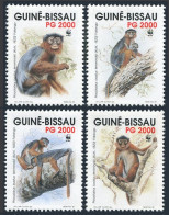 Guinea Bissau 944a-944d,MNH.Michel 1185-1188. WWF 1992.Monkey Procolobus Badius  - Guinea-Bissau