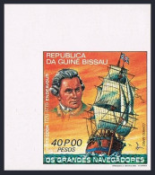 Guinea Bissau C36,C36 Deluxe Imperf,MNH.Mi 600B,Bl.200B.James Cook,Endeavor,1981 - Guinée-Bissau