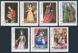 Guinea Bissau 553-559,560 Sheet,MNH. Paintings By Spanish Artists:Goya,El Greco, - Guinea-Bissau