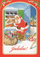 SANTA CLAUS Happy New Year Christmas Vintage Postcard CPSM #PAU363.GB - Santa Claus