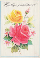 FLOWERS Vintage Postcard CPSM #PAS179.GB - Flowers