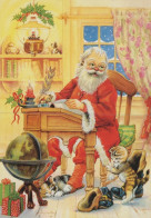 SANTA CLAUS CHRISTMAS Holidays Vintage Postcard CPSM #PAK800.GB - Kerstman