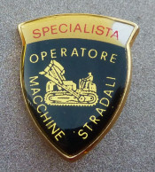 DISTINTIVO Spilla OPERATORE MACCHINE STRADALI - Esercito Italiano Incarichi - Italian Army Pinned Badge - Used (286) - Hueste