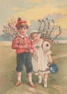 PÂQUES ENFANTS Vintage Carte Postale CPSM #PBO315.FR - Easter