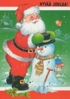 PÈRE NOËL Bonne Année Noël Vintage Carte Postale CPSM #PBL392.FR - Santa Claus