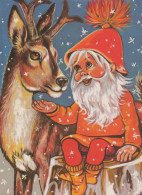 PÈRE NOËL Bonne Année Noël Vintage Carte Postale CPSM #PBL205.FR - Kerstman