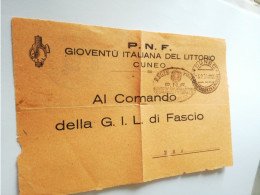 74C ) Storia Postale Cartoline, Intero, Lettera Gioventù Italiana - Marcofilía