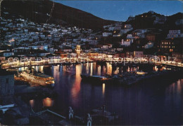 72536058 Hydra Greece Hafen Nachtaufnahme  - Greece