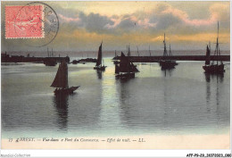 AFFP9-29-0746 - BREST - Vue Dans Le Port Du Commerce - Effet De Nuit - Brest