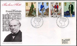 UK - FDC - Uniform Penny Postage - Sir Rowland Hill - 1971-1980 Decimale  Uitgaven